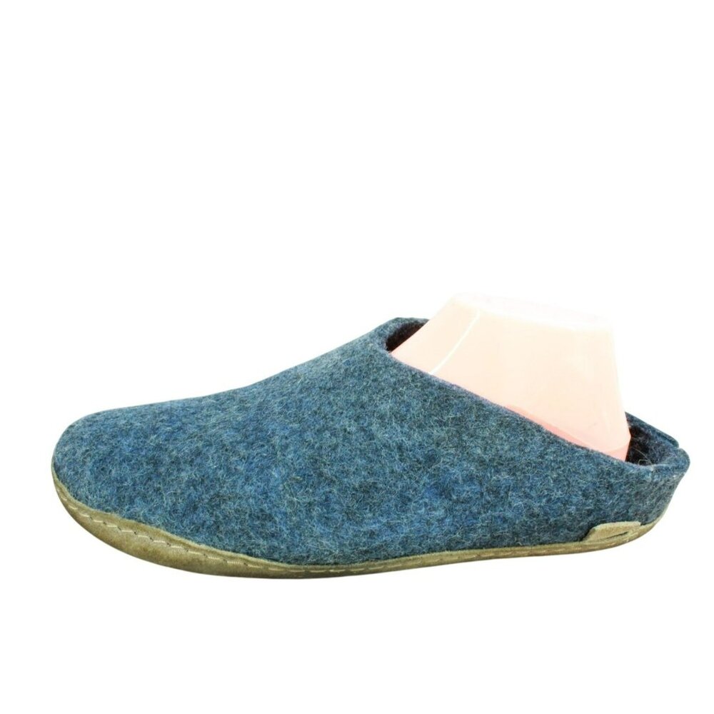 Glerups Blue Felt Wool Slip On Indoor Comfort Clogs Slippers Size 10